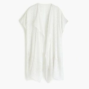 J.Crew White Eyelet Beach Poncho |Size S/M|
